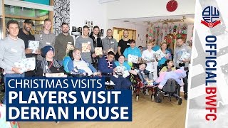 CHRISTMAS VISITS  Players pay a festive visit to Derian House Childrens Hospice [upl. by Erodavlas]