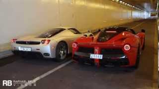 Ferrari Enzo amp LaFerrari Insane REVs Battle In Monaco Tunnel [upl. by Hazmah419]