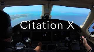 Citation X Landing in the Turks and Caicos [upl. by Aklam543]