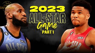 Team LeBron vs Team Giannis  2023 AllStar Game Full Highlights Part1  FreeDawkins [upl. by Ahsakal]