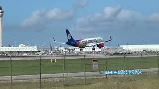 Viva Aerobus Club América Livery Airbus A320200 landing at MIA XAVAO [upl. by Pier]