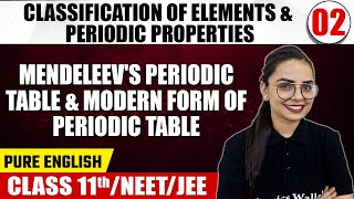 CLASSIFICATION OF ELEMENTS amp PERIODIC PROPERTIES 02  Mendeleev’s Periodic Table amp other Chemistry [upl. by Heydon]