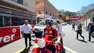 Kimi Räikkönen struggles to enter in the paddock  2014 Monaco GP [upl. by Kall]