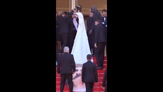 Security guard scolded on red carpet shoved by actress in 2nd incident [upl. by Soutor]