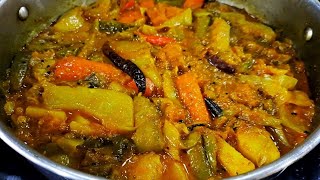 নিরামিষ পাঁচমিশালী সবজি রান্নার রেসিপি  Mix Vegetable Pure Veg Recipelipiskitchen [upl. by Eelarat367]