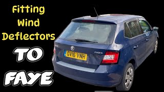 Skoda Fabia 2016 Fitting wind deflectors [upl. by Talley]