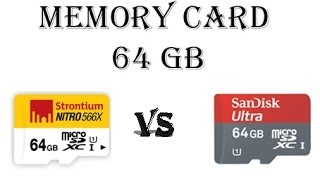 Strontium Nitro 566X UHS1 vs Sandisk Ultra 64 GB performance comparision [upl. by Packston850]