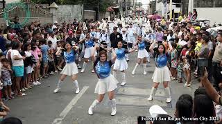 Arellano University Drum and Bugle Corps at Feast of San Roque Navotas City 2024 parade [upl. by Anadal]