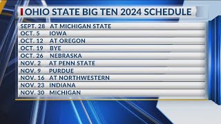 2024 football schedule dates set for Ohio State [upl. by Babs]