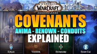 Shadowlands Covenants explained  How to get Renown Anima Soulbinds Conduits  WoW guides 2021 [upl. by Eiduam]