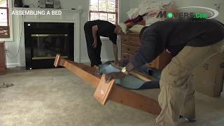 How to assemble a bed with slats  Wooden bed easy assembly Instructions and Tips  Moverscom [upl. by Heisser473]