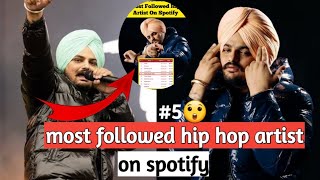 sidhu moosewala aye most followed hip hop on spotify list ch 5 number ch holo gram show 2025😲 [upl. by Saundra]