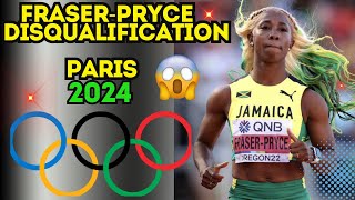 ShellyAnn FraserPryces Shocking Disqualification at Paris 2024 Olympics [upl. by Aihtniroc]