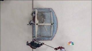 Henrik Lundqvist gets trapped under the net [upl. by Scurlock]