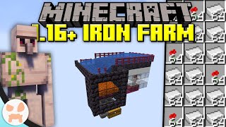 Minecraft 116 IRON FARM TUTORIAL  Efficient Easy Compact [upl. by Airtina540]