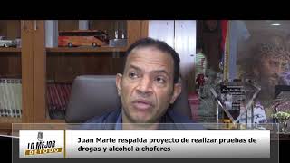 Juan Marte respalda proyecto de realizar pruebas de drogas y alcohol a choferes [upl. by Pul]