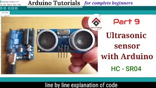 Ultrasonic sensor HCSR04 with Arduinocode explained Distance Measuring Senosr Arduino tutorial 9 [upl. by Anitsirc]