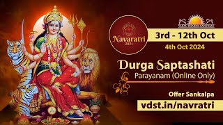 Navratri Day 2  Durga Saptashati Parayan  4 Oct 2024  Live from Bangalore Ashram [upl. by Brantley288]