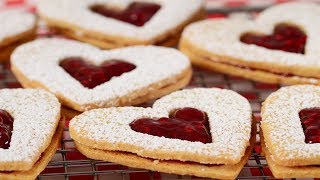 Linzer Cookies Recipe Demonstration  Joyofbakingcom [upl. by Pirzada]