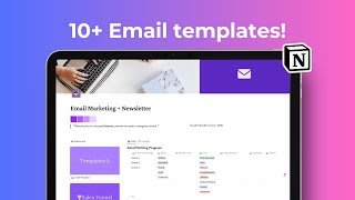 Grow Your Email List with Email Marketing Newsletter Campaign Calendar Notion  Email Templates [upl. by Nauq]