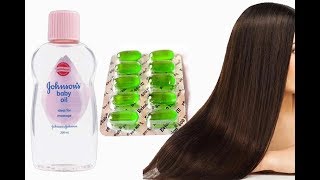 JOHNSON BABY OIL amp Vitamin E Capsule Hair Care Beauty Tips  Longer Thicker Hair Care Tips [upl. by Gorrono280]