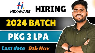 Hexaware trainee ims hiring freshers  hexaware off campus hiring freshers [upl. by Critta]