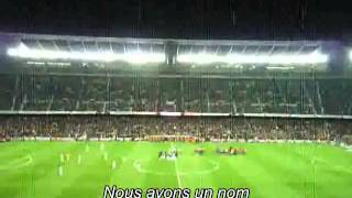 FC Barcelone  Camp Nou  Hymne du Barça soustitré  Présentation des joueurs [upl. by Atineb641]