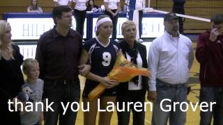 Hillsdale College Volleyball Senior Day 2012 [upl. by Meerek]