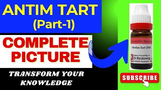 Antim Tart Part1 Antimonium Tartaricum Materia Medica  Antim Tart Homeopathy [upl. by Marleah]