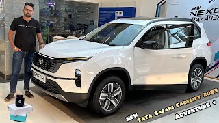 New Tata Safari Facelift 2023 🔥 Adventure Best Variant to Buy  Diesel Automatic  White Colour [upl. by Eniamej]