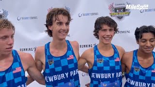 Newbury Park After Their Historic XC Race [upl. by Carmel]