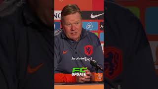 Koeman over Depay Niet goed genoeg in mijn optiek koeman memphis oranje depay voetbal [upl. by Schear]