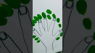 Easy finger painting 🎨🖌️ ideas for beginners  finger painting art  🌲🎄 painting  thumb painting [upl. by Nylqcaj]