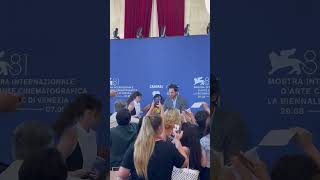 Adrien Brody Felicity Jones and Guy Pearce Sign Autographs at Venice Film Festival [upl. by Enerod]