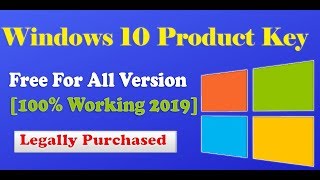 Windows 10 Product Key Free For All Version 100 Working 2019 [upl. by Guido]