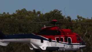 CHC AS332 L1 helicopter taking off from Truscott Western Australia [upl. by Torray826]