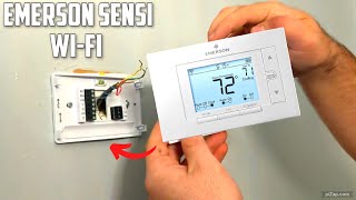 Wire and Install Emerson Sensi WiFi Smart Thermostat St55 No C wire needed [upl. by Bresee]