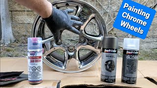 ✔ Everything you need to know PAINTING CHROME WHEELS 👀 [upl. by Ahsimin]