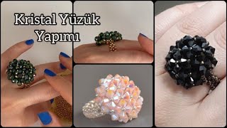 KRİSTAL YÜZÜK YAPIMI 3  Crystal Ring Tutorial  DIY  Kolay ve Şık Yüzük Yapımı ENGLISH SUBTITLE [upl. by Hedvige]