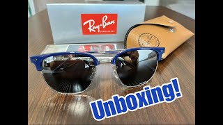 RayBan New Clubmaster Chromance Rb4416 Blue on Silver Polarized [upl. by Keelby]