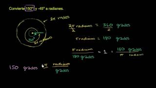 Conversión de grados a radianes  Ejemplo [upl. by Rabi461]