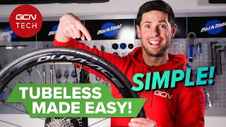 Tubeless Made Easy  How To Set Up Tubeless Road Tyres [upl. by Dmitri]