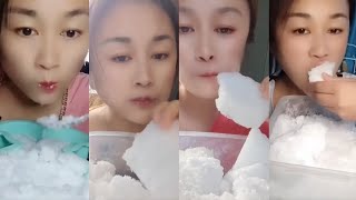 ONLY BITES white crunchy squeaky freezer frost asmr  ICE EATING [upl. by Haneeja474]