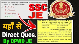 SSC JE Previous Year Question यहाँ से Direct Question पूछे जाते है। By Cpwd Je  RJ CPWD [upl. by Nirre491]