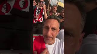 ¡EMOTIVO El Chaco Giménez llora en el estadio tras ver a SANTI CAMPEÓN con el FEYENOORD [upl. by Aicilram]