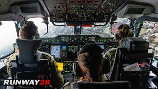 Airbus A400M Exclusive View from the Cockpit  Landing at Brussels [upl. by Aube55]