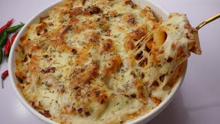 Baked Creamy Chicken Pasta By Recipes of the world [upl. by Aronas]