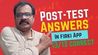 FIRKI MATHEMATICS TPD COURSE POST TEST ANSWERS  CORRECT ANSWERS  1313 MARKS [upl. by Nette]