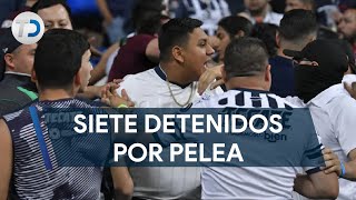 Detienen a siete aficionados de Rayados por pelea en el estadio [upl. by Rett]