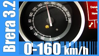 Alfa Romeo Brera 32 V6 Q4 0160 kmh NICE Acceleration Beschleunigung Test [upl. by Syned]